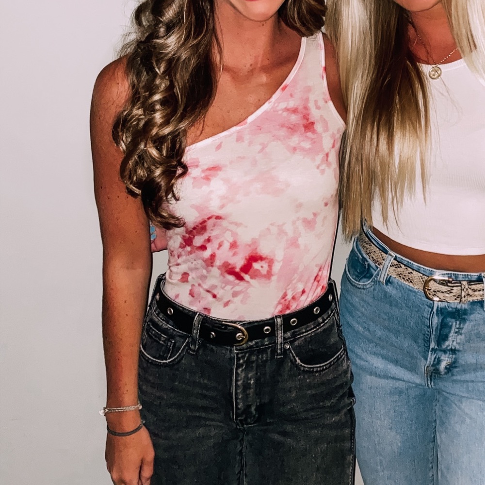 Tie Dye One Shoulder Bodysuit - worn once